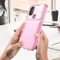 thumbnail image 3 of SaniMore for Motorola Moto G Power (6.5" 2022) Case, [Sliding Camera Window] Wireless Charging Shockproof Drop Resistant Hybird PC TPU Anti-slip Heavy Duty Protective Shell, Pink, 3 of 5