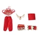 thumbnail image 2 of Conjunto de disfraces de danza del vientre para niños, conjunto de disfraz de danza del vientre con top y pantalones halter, lentejuelas 140cm, 2 of 9