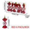 thumbnail image 4 of Yhmxh Christmas Peppermint Candy Ornament Bulk Glitter Candy Hanging Ornament for Christmas Tree, 6pcs Xmas Hanging Lollipop Pattern Decorations for Xmas Holiday Festival Decor Photo Booth Prop, 4 of 7