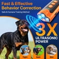 thumbnail image 3 of Bark Deterrent Device, 3X  Anti Barking Device for Dogs, 6  Modes & 23 FT Range Stop Neighbors  Barks, Portable   Tool with Flashlight Indoor Outdoor Use, Orange, 3 of 7