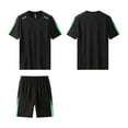 thumbnail image 2 of MOJOGO Two Piece Fitness Set for Men Casual Crewneck T-shirt Workout Shorts Set Running Jogging Gym Clothes Moisture Wicking Tracksuits Green 4XL, 2 of 9