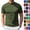 02# Army Green, variant on Men's Mock Neck Shirt Short Sleeve Turtleneck T-Shirt Slim Fit Pullover Casual Basic Tee,Fluorescent Green M