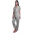 thumbnail image 2 of Moomaya Printed Short Sleeve Pajama Set For Women Printed Button Up Sleep Shirt, 2 of 6