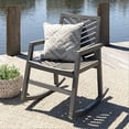 thumbnail image 3 of Walker Edison Vincent Outdoor Chevron Rocking Chair - Grey Wash, 3 of 4
