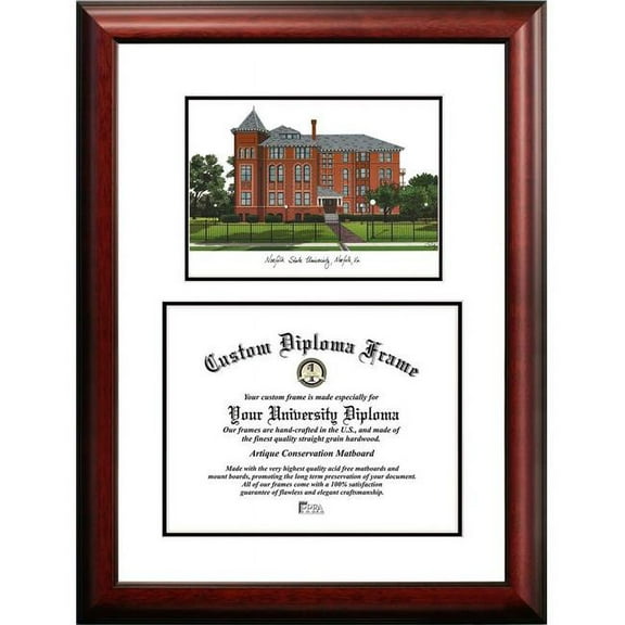 Campus Images VA992V-1411 14 x 11 in. Norfolk State Scholar Diploma Frame - Satin Mahogany