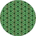 thumbnail image 1 of Ahgly Company Machine Washable Indoor Round Transitional Green Area Rugs, 5' Round, 1 of 7