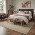 thumbnail image 2 of GENIMO 8'x10' Area Rug for Living Room, Large Machine Washable Non Slip Low Pile Rug for Bedroom Dining Room, Artistic Modern, Dusty Green, 2 of 7