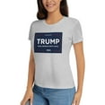 thumbnail image 2 of Yiaed Trump 2024 Make America Great Again Print Womens Tshirts Sleeve Tops Basic Teeshirt Summer Fashion Outfits-Small, 2 of 6