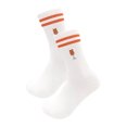 thumbnail image 3 of JUUNthy Mens Womens Cotton Crew Socks, Breathable Soft Non-Slip Stripe Graphic Casual Athletic Socks Orange, 3 of 11