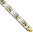 thumbnail image 2 of Chisel Stainless Steel Brushed and Polished Yellow IP-plated Link Bracelet - 8.75", 2 of 6