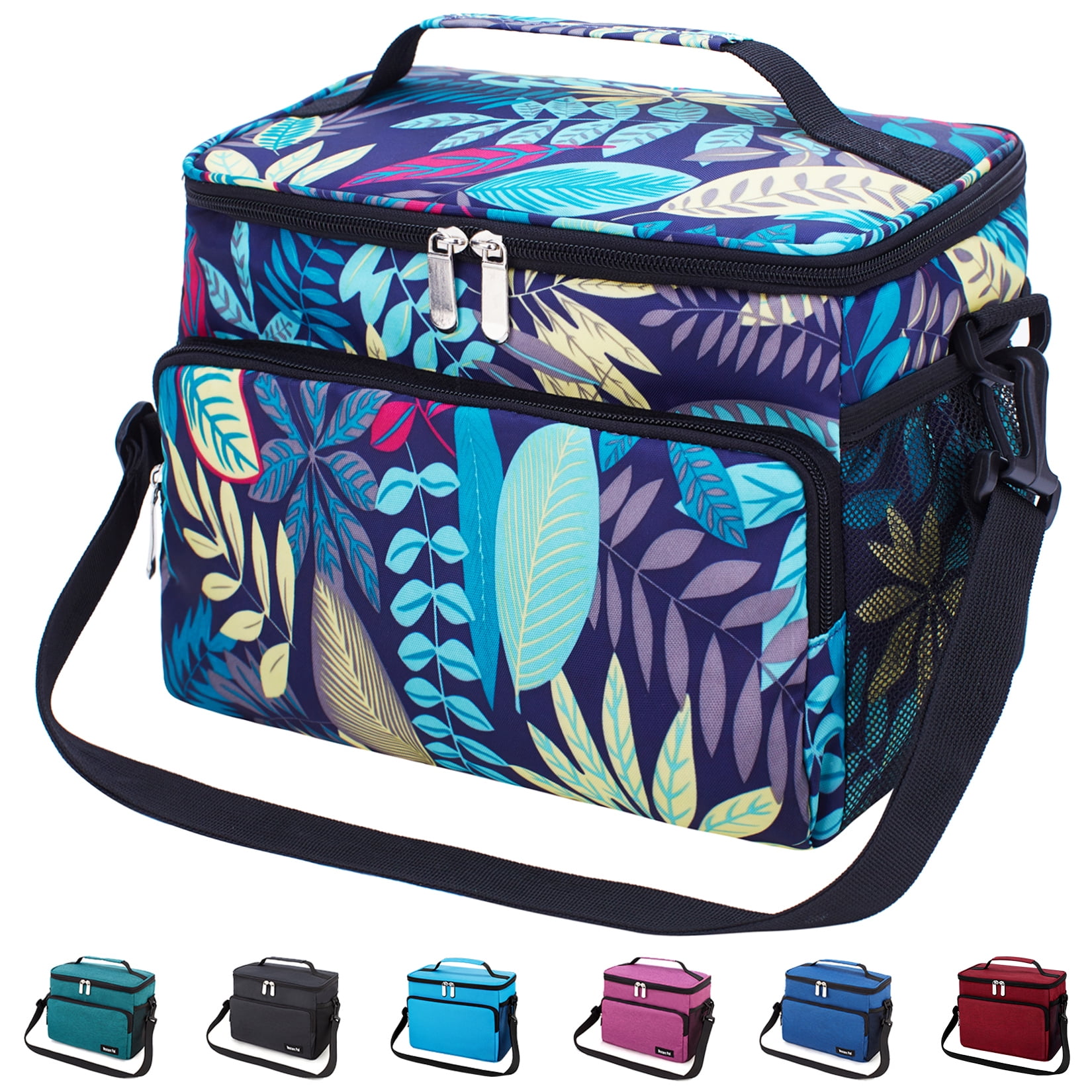 JUMBEAR 15L Leakproof Reusable Insulated Cooler Lunch Bag Office Work Picnic Hiking Beach Lunch Box Organizer with Adjustable