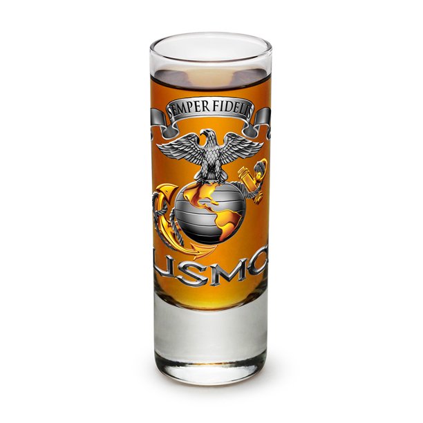 Shot Glasses US Marine Corps Gifts for Men or Women Semper Fidelis Shot Glasses USMC Glass
