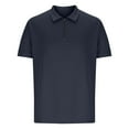 thumbnail image 5 of Men's Casual Polo Shirt Short Sleeve Classic Lapel T-Shirt Golf Shirt with Zipper, 5 of 5
