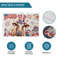 thumbnail image 6 of Independence Day Placemats Set of 12, Cow Patriotic Usa Flag Firework Floral Placemats for Dining Table, Place Mats for Kitchen Tabletop, Waterproof Wipeable Dining Table Mats Set, 6 of 9