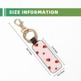 thumbnail image 3 of Wukai Strawberry Print Leather Car Keychain, Universal Key Fob Keychain, Leather Key Chain Holder for Men and Women,360 Degree Rotatable, 3 of 5
