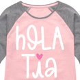 thumbnail image 3 of Instant Message - Hola Tia - Toddler & Youth Girls Raglan Graphic T-Shirt, 3 of 6