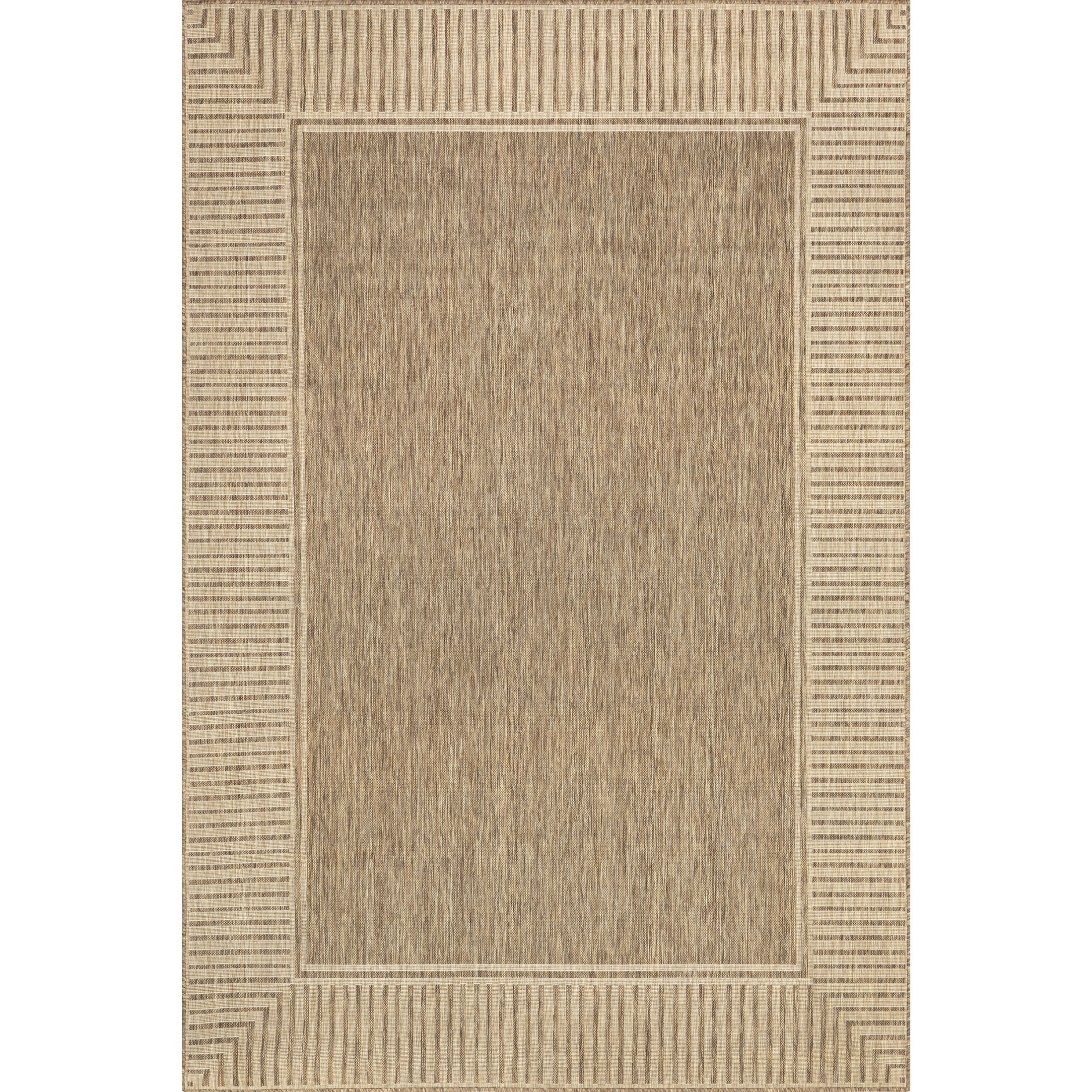 nuLOOM Asha Simple Striped Indoor/Outdoor Area Rug, 2' x 3', Asha Light Brown