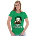 thumbnail image 2 of Funny Christmas Santa Bear Pun Womens Slim Fit Graphic Tee Brisco Brands S, 2 of 4