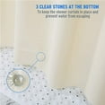 thumbnail image 5 of Plastic Shower Curtain Liner  72 x 72 Inches Beige Thick Bathroom Shower Curtains with Heavy Duty Clear Stones and Grommet Holes,0126, 5 of 7