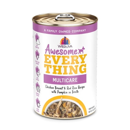 Weruva Awesome Everything Chicken Breast & Red Rice Recipe with Pumpkin Wet Dog Food, 14 oz., Case of 10