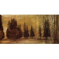 thumbnail image 2 of Thompson, Linda 32x18 Gold Ornate Wood Framed with Double Matting Museum Art Print Titled - Forest Silhouettes I, 2 of 4