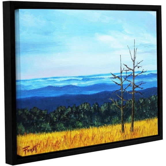 ArtWall Gene Foust "Serene Mountain Tops" Gallery-Wrapped Floater-Framed Canvas