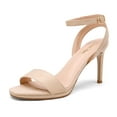 thumbnail image 1 of Dream Pairs Women's High Stiletto Open Toe Ankle Strap Heels Dress Pump Heel Sandals STECY-1 NUDE/SUEDE Size 5, 1 of 4