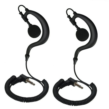 HYS G Shape Soft Ear Hook Earpiece Headset 3.5mm Plug Ear Hook Listen Only Earpiece/Headset