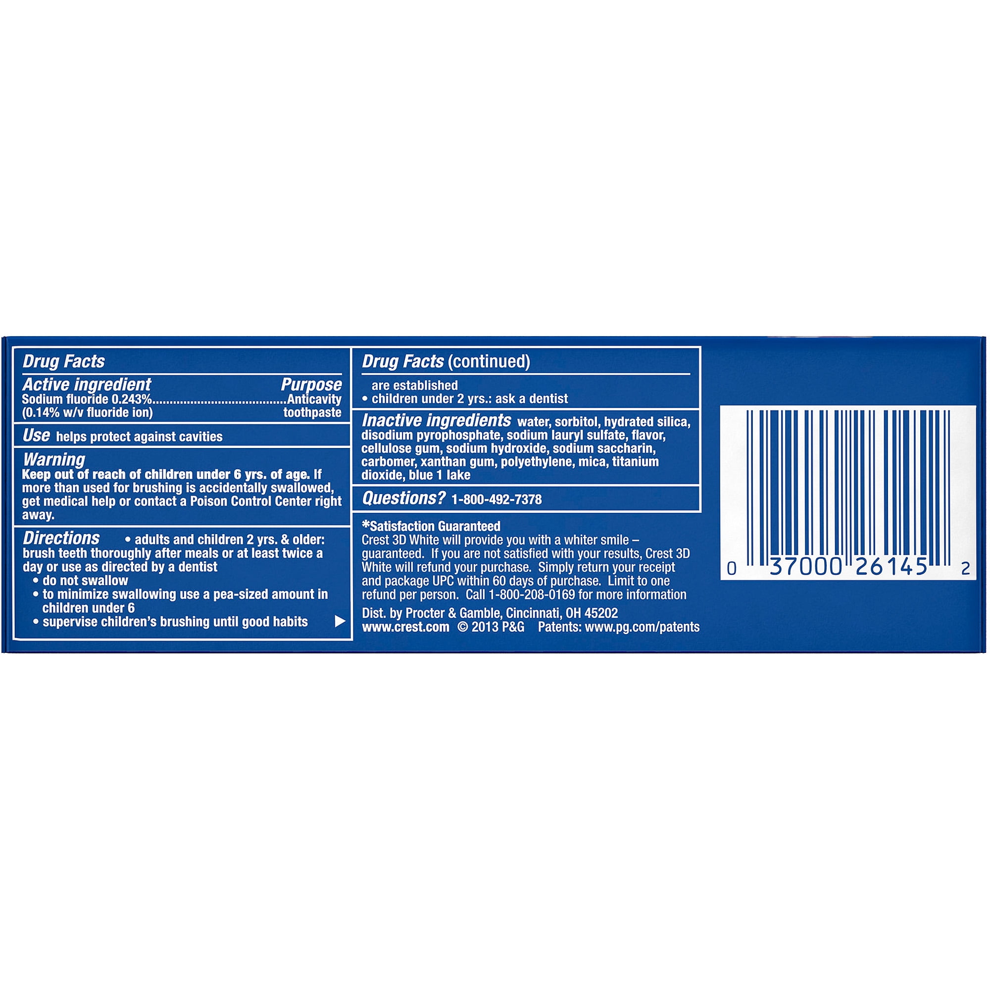 Crest 3D White Radiant Mint Whitening Toothpaste, 4 Oz