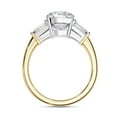 thumbnail image 4 of IGI Certified Lab Grown Diamond Engagement Ring | Center 8.5MM Cushion Cut 3 Stone Solitaire Anniversary Wedding Rings For Women In 14k Solid Yellow Gold | F-G, VS-SI Quality (3.85 Ctw) Ring Size-4.5, 4 of 7