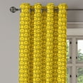thumbnail image 2 of Ambesonne Funny Faces Grommet Curtain, Art Smiling Characters, 50" x 84", Dark Army Green Yellow, 2 of 6