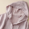 thumbnail image 4 of LbsKUS Clearances! Hooded Shirt for Women Novelty Long Sleeve Tops Lightweight Sun Protection Hoodies Button Down Tunic Tees(Pink,Large), 4 of 6
