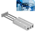 thumbnail image 2 of "Precision Aluminum Pneumatic Cylinder with Triple Guide Rods - MGPM12X100 Model, 12mm Bore & 100mm Stroke, Double-Action M5 Port", 2 of 7