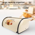 thumbnail image 4 of Bread Bin Metal Bread Box Bread Storage Countertop Bread Box Breadbox Holds for Your Kitchen Counter, 4 of 7