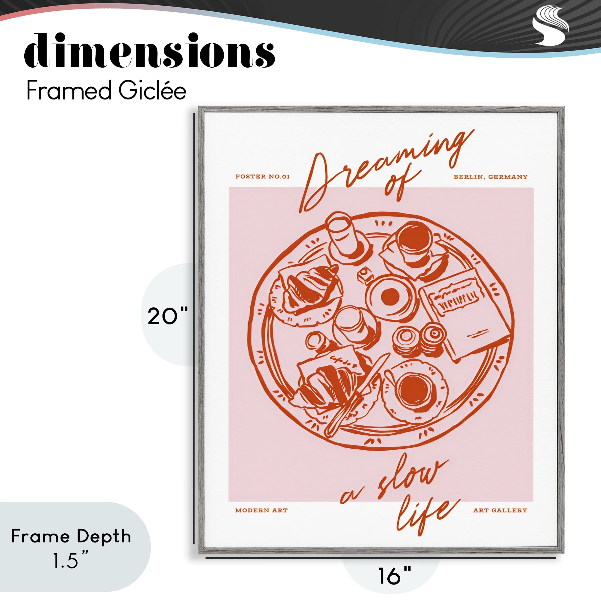 Stupell Industries Dreaming Of A Slow Life Gray Framed Giclee Art, design by The Prints Vibe