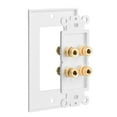 thumbnail image 4 of 4 Posts Speaker Wall Plate Home Theater Wall Plate Audio Panel for 2 Speakers, 4 of 7