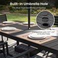 thumbnail image 5 of Crestlive Products 70" Aluminum Patio Dining Table for 8 Persons, All-Weather Large Furniture, Black, 5 of 9