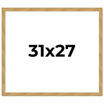 31x27 Frame Beige Real Wood Picture Frame Width 1.25 inches | Interior Frame Depth 0.5 inches |