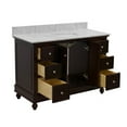 thumbnail image 4 of Bella 48" Bathroom Vanity with Chocolate Cabinet and Carrara Marble Top, 4 of 6