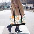 thumbnail image 4 of FORMRS Canvas Laptop Tote Bag for Women with 15.6" Computer Compartments Shoulder Handbag, Floral Easter Eggs, 4 of 7