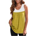 thumbnail image 2 of SMihono Womens Tops Womens Tank Top Womens Rund Neck Blouses Summer Causal Color Matching Print Sleeveless Tops Shirts Tank Tops for Women Womens Summer Tops, 2 of 6