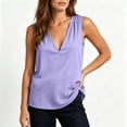 thumbnail image 5 of WRFWUL Womens Cotton Linen Tank Tops Deep V Neck Sleeveless Pleated Vest Loose Fit Solid Summer Casual Tank Shirts, 5 of 7