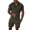 Grey, variant on Daolelai Men's Casual Corrugated Lapel Short-Sleeved T-Shirt Shorts Two-Piece Suit