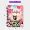 thumbnail image 5 of Hello Valentine’s Day Rottweiler Flower Crown Romantic Pink Floral Spiral Bound Journal Rottie Dog Lover Gifts Idea 5x7in Spiral Notebook - 00031, 5 of 5