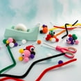 thumbnail image 4 of 100pcs John Bead Pipe Cleaners 12in Blue 6mm Fluffy Chenille Stems for Art School Craft Supplies Decorations, 4 of 4
