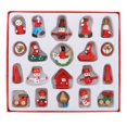 thumbnail image 1 of Adornos de madera para árbol de Navidad, adornos navideños, colgantes, adornos navideños, nuevos 20 piezas 1002, 1 of 9