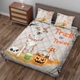 thumbnail image 3 of Trick or Treat Whippet Funny Mummy Cosplay Pumpkin Candy Basket Quilt Bedding Set Dog Lover 1 Blanket Bed Cover 2 Pillowcases - 12016, 3 of 5