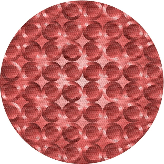 Ahgly Company Tapis d'Intérieur Lavable en Machine Carré Rouge, 3 Pieds Carré