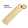 thumbnail image 1 of Chendee 1Pc 6Cm Small Copper Ruler 3Mm Thickened Brass Metal Ruler Copper Key Pendant, 1 of 8
