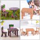 thumbnail image 4 of Miniature Fairy Garden Table Chairs Set for Decoration 5Sets Resin Ornaments, 4 of 4